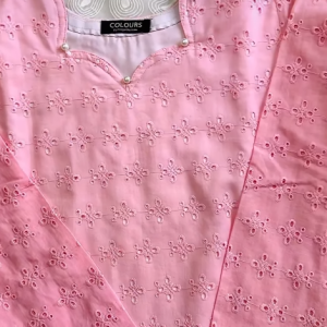 Baby Pink Cotton kurti