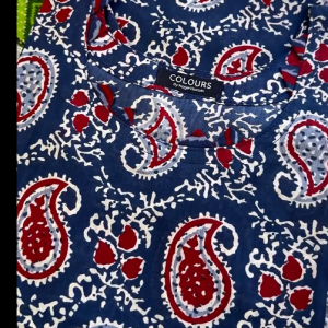 Dark blue cotton kurti