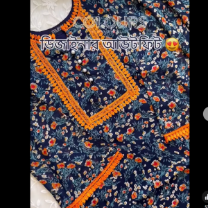 Orange Floral Kurti