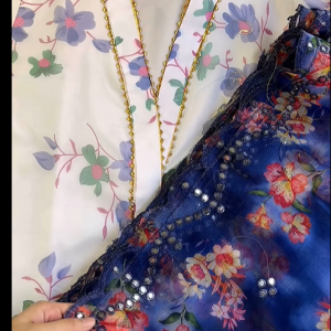 Navy Foil Kurti