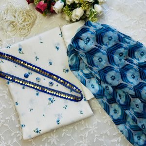 white crepe cotton