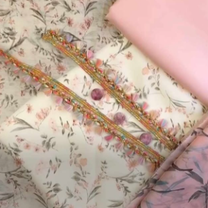 Peach floral print