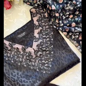 Black silk kurti