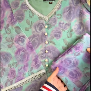 purple rose kurti