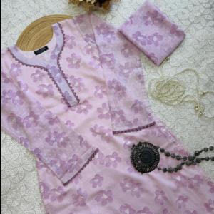 light purple flower kurti