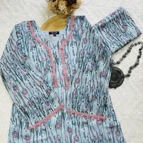 sky pink kurti