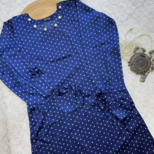 Navy polka kurti