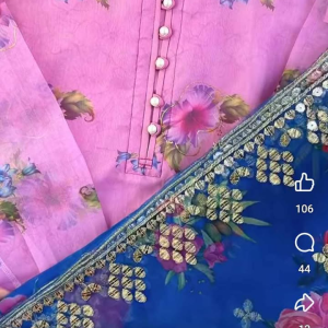 Pink Blue kurti