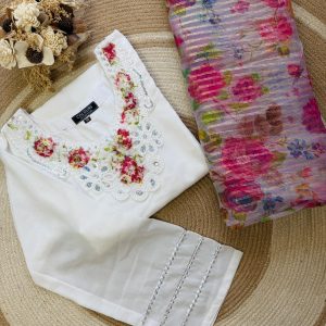 Plain White Kurti
