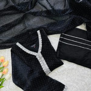 Black Arabian Three Piece