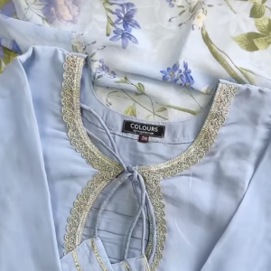 Plain Sky Kurti