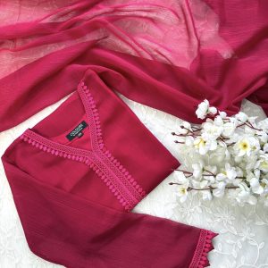 plain Hot pink kurti