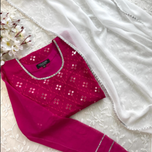 Hot pink dollar kurti