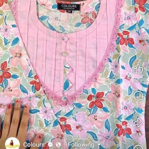 Pink flower kurti