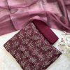 Wine chanderi silk
