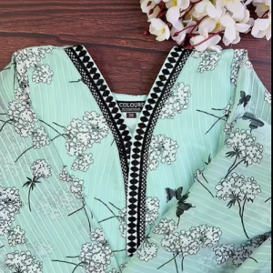 Light paste butterfly kurti