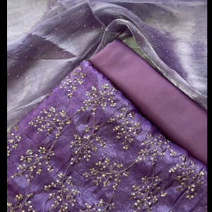Lavender Chanderi