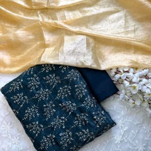 Bottel Green Chanderi