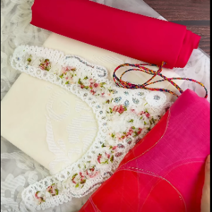 cream floral maslin