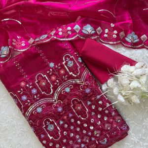 Deep Pink Chanderi