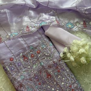 Light Lavender Chanderi silk