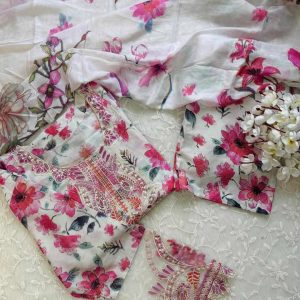 white flower kurta