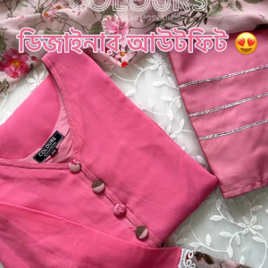 Pinky Flower Kurti