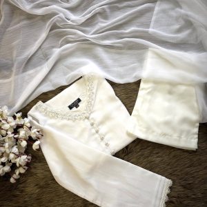 Powder white Kurti