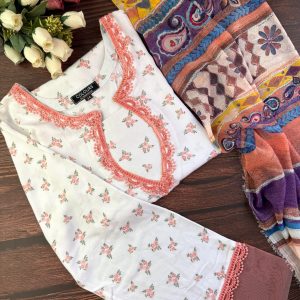 Peach Flower Kurti