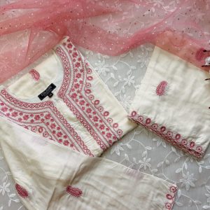 Creamy Nokshi Co-ords