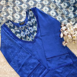 Navy Blue Silk Kurti
