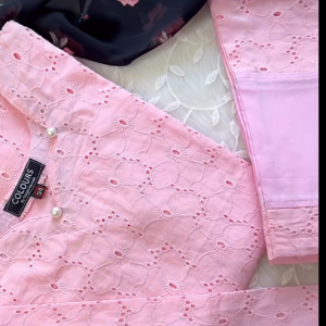 Pink Chickenkari  kurti