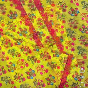 lemon floral kurti