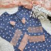 Blue peach floral kurti