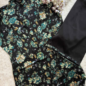Floral print silk co ords