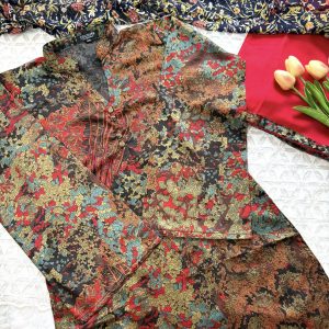 Particoloured silk co ords