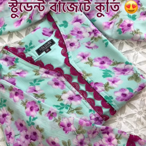 pastal floral kurti