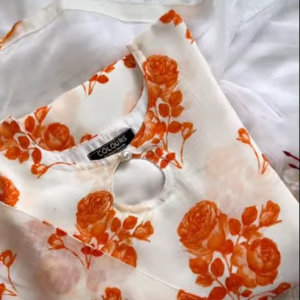 Orange Rose Kurti