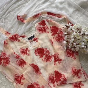 Red rose Kurti