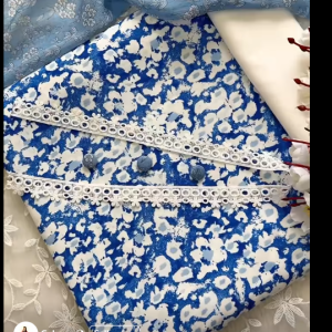 blue and white cotton