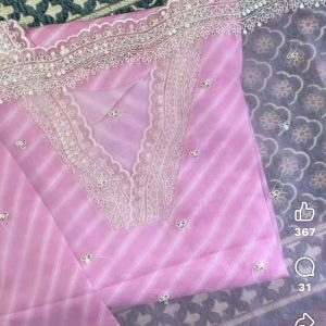 Pink maslin kurti