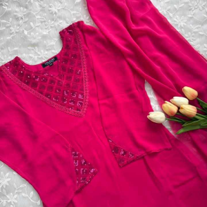 hot vibrant pink kurti