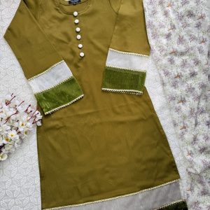 Olive green kurti
