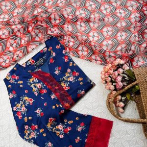 Navy Red Kurti