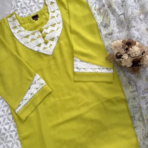 Plain Lime Kurti