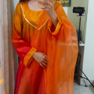 orange shade kurti