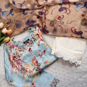 Pastel sky blue kurti