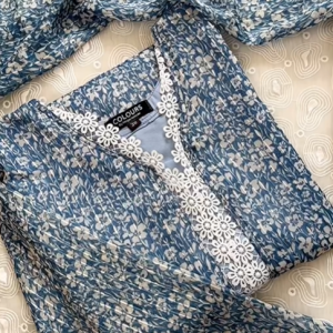 Dusty blue garden kurti