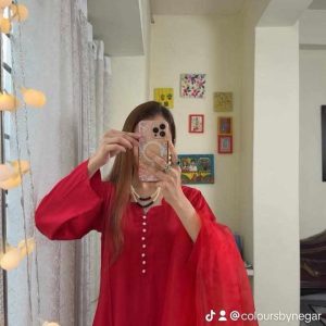 regal red kurti set