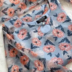peach petal kurti